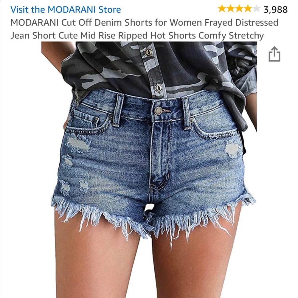 Denim shorts